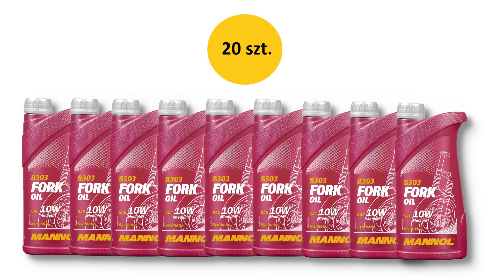 MANNOL olej do teleskopů / tlumičů / zavěšení FORK OIL SAE 10W 1L - KARTON 20 kus (set) (MANNOL olej do teleskopů / tlumičů / zavěšení FORK OIL SAE)